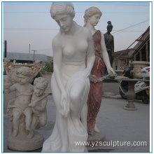 Top Quality White Marble Nude Woman Statues